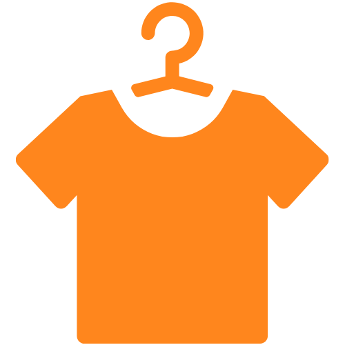 Cartoon icon of tshirt on hanger