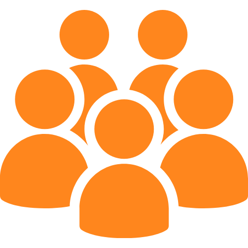 Cartoon icon of group of people