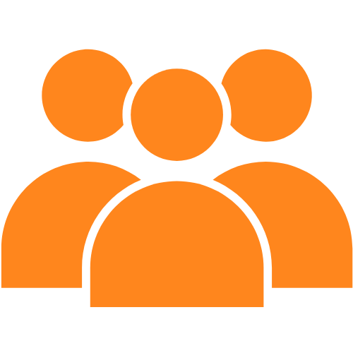 Cartoon icon of three people